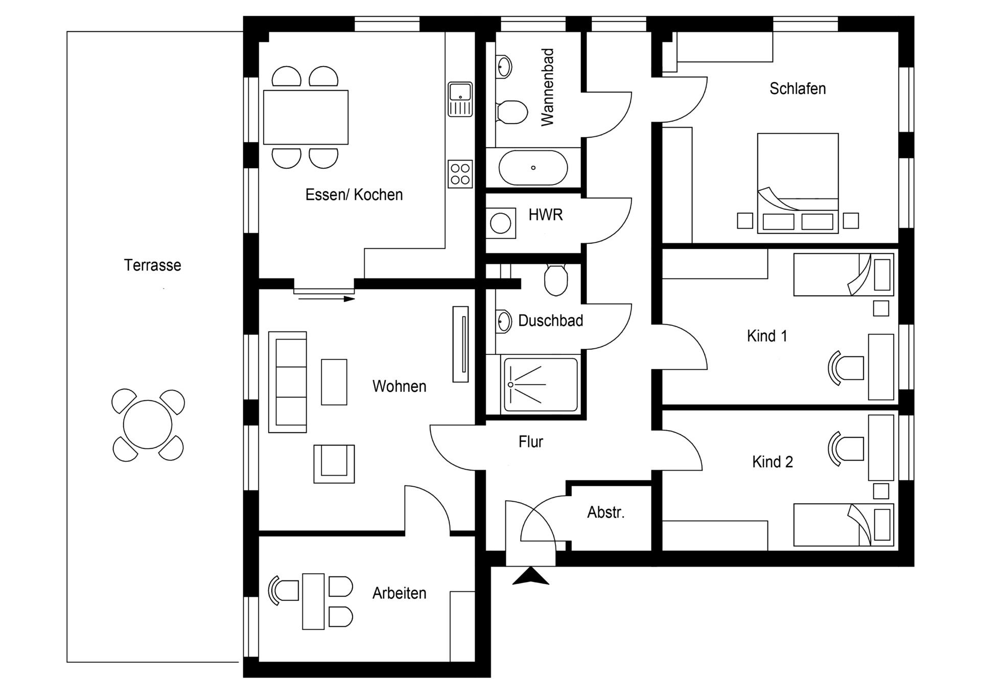 5 Zimmer | 2. DG, Penthouse | Campusseite/ Gartenseite - 147,40 m² Wohnfläche
